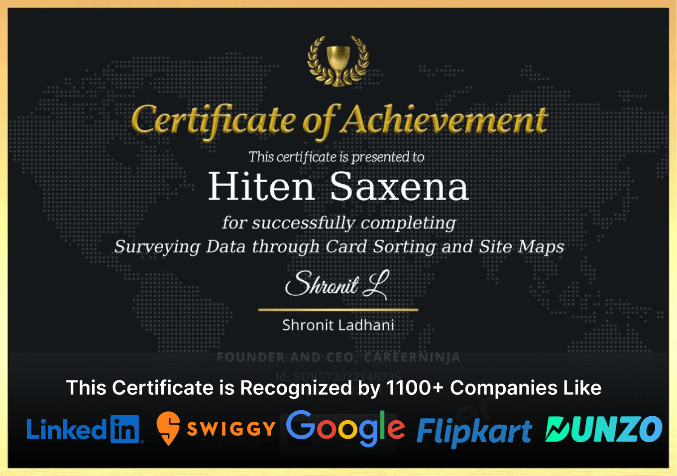 Certificate of Achievement